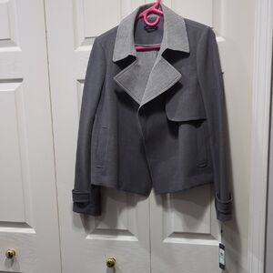 Tommy Hilfiger-Gray Women's Jacket- Size 8